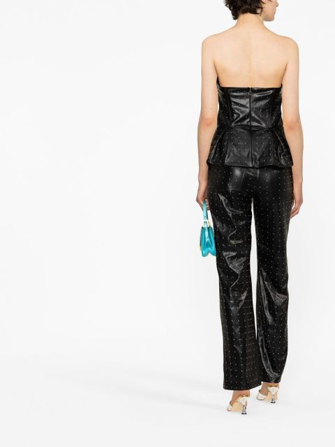 ROTATE BIRGER CHRISTENSEN strapless peplum top - Black