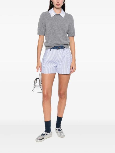 SANDRO striped-collar top - Grey - zdjęcie produktu nr 2