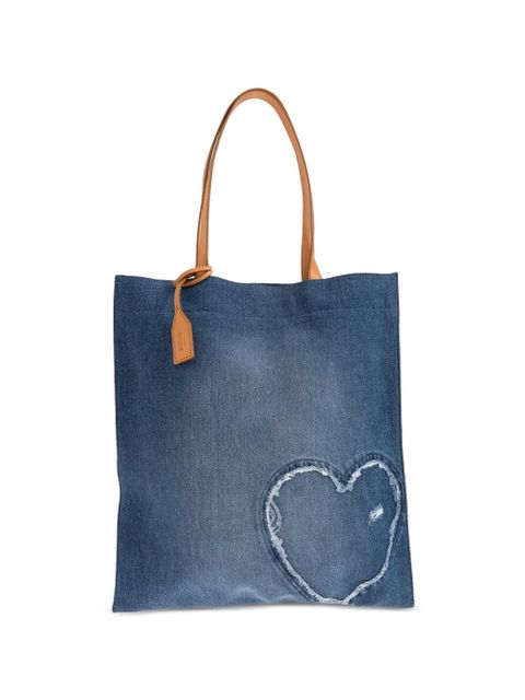Moschino heart-appliqué tote bag - Blue - zdjęcie produktu nr 1