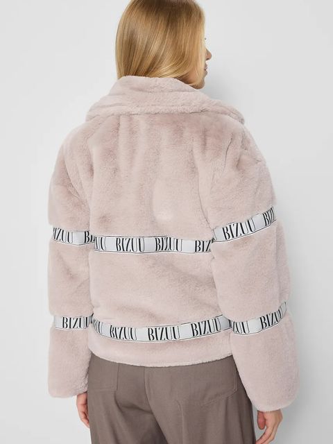 Bizuu kurtka GREGORIA kolor beżowy przejściowa oversize GREGORIA BEŻOWY