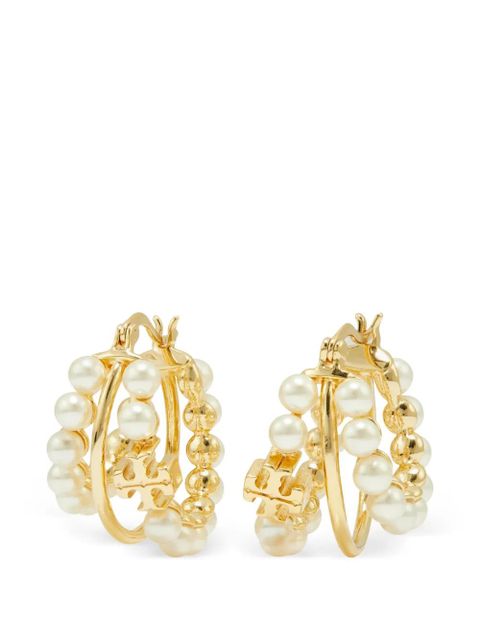 Tory Burch Moondance multi hoop pearl earring - Gold - zdjęcie produktu nr 1