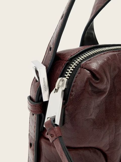 AllSaints torebka skórzana kolor brązowy W510XD