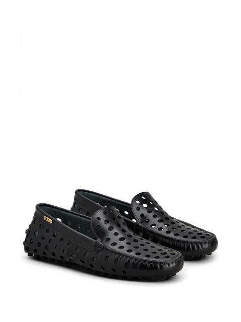 Tod's Gommino perforated loafers - Black - zdjęcie produktu nr 2