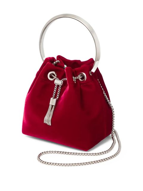 Jimmy Choo Bon Bon ring-top bucket bag - Red