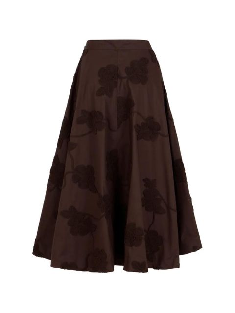 ROTATE BIRGER CHRISTENSEN floral-pattern skirt - Brown - zdjęcie produktu nr 1