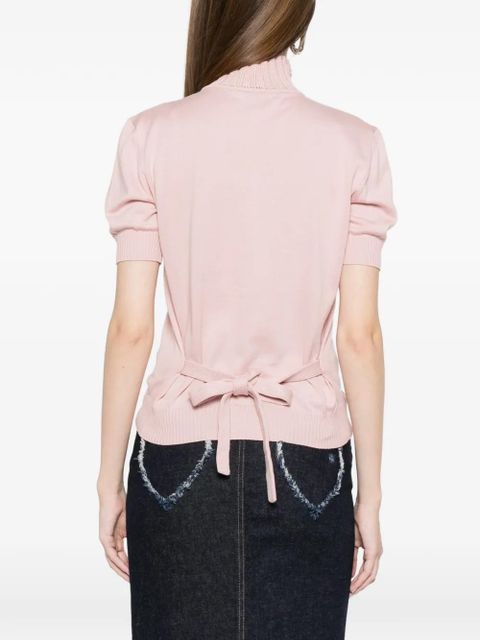 Moschino buttoned short-sleeve polo top - Pink