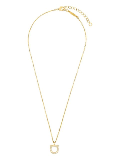 Ferragamo Gancini crystal-embellished necklace - Gold - zdjęcie produktu nr 1
