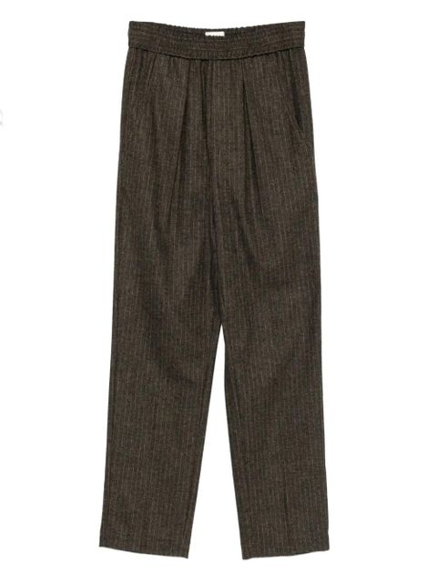 ISABEL MARANT pinstripe elastic-waist tailored trousers - Brown - zdjęcie produktu nr 1