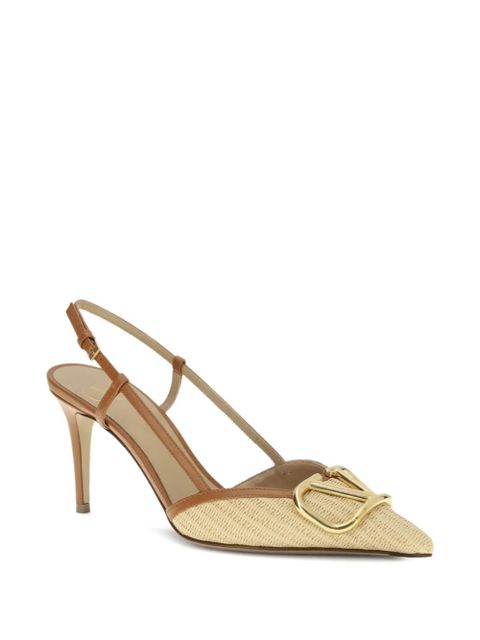 Valentino Garavani vlogo signature slingback pumps - Neutrals - zdjęcie produktu nr 2