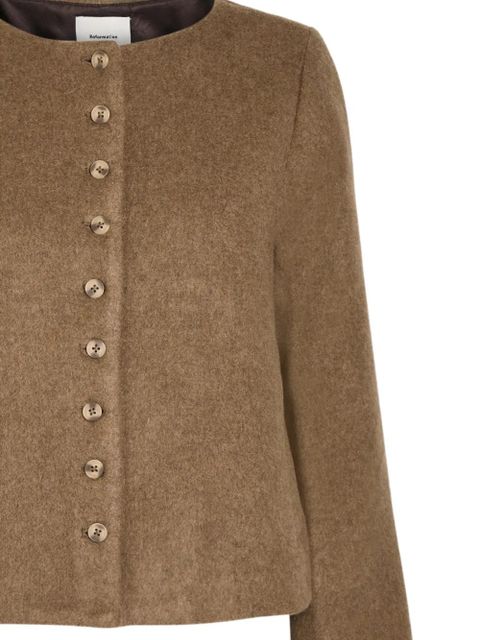 Reformation Lucia buttoned jacket - Brown - zdjęcie produktu nr 2