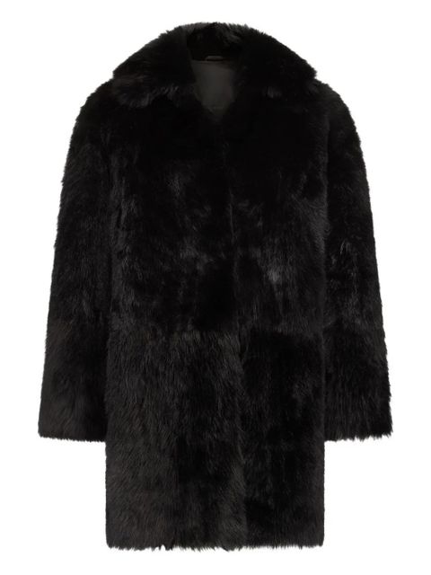 LouLou de Saison shearling spread-collar coat - Black - zdjęcie produktu nr 1