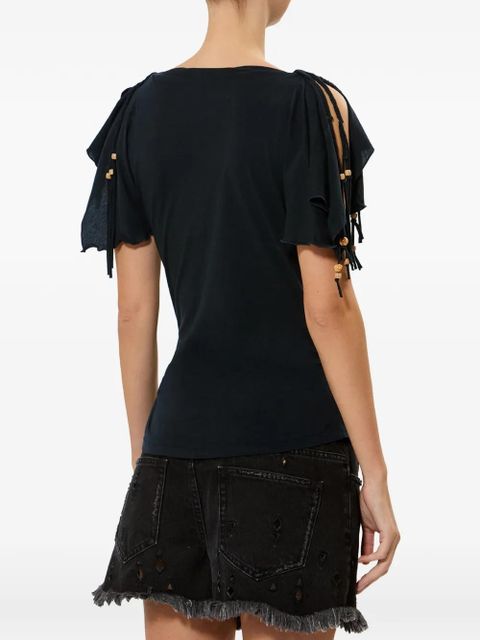 ISABEL MARANT Jazia beaded-detail sleeveless cotton top - Black
