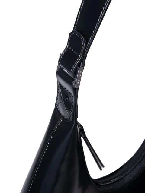 BY FAR Amber leather shoulder bag - Black