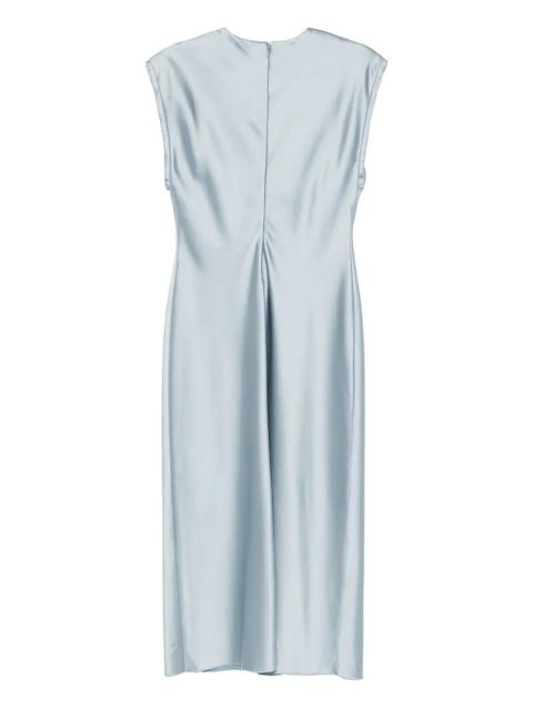 AMI Paris frayed midi dress - Blue