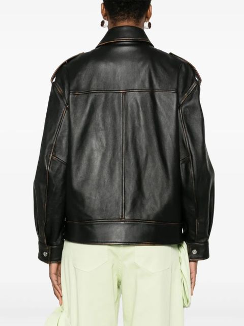 Blumarine leather jacket - Black