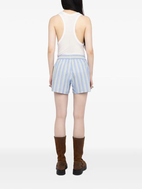 Zadig&Voltaire striped logo shorts - Blue