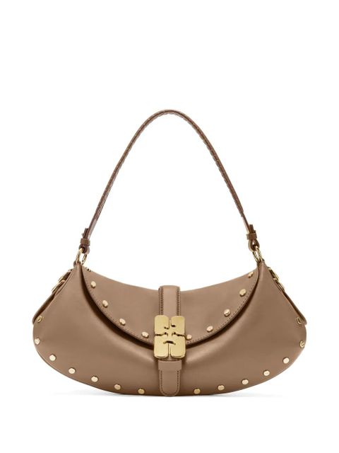 GANNI B-Kat studded buckle shoulder bag - Brown - zdjęcie produktu nr 1