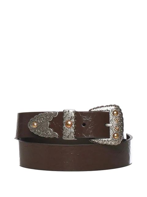 PINKO buckled leather belt - Brown - zdjęcie produktu nr 1