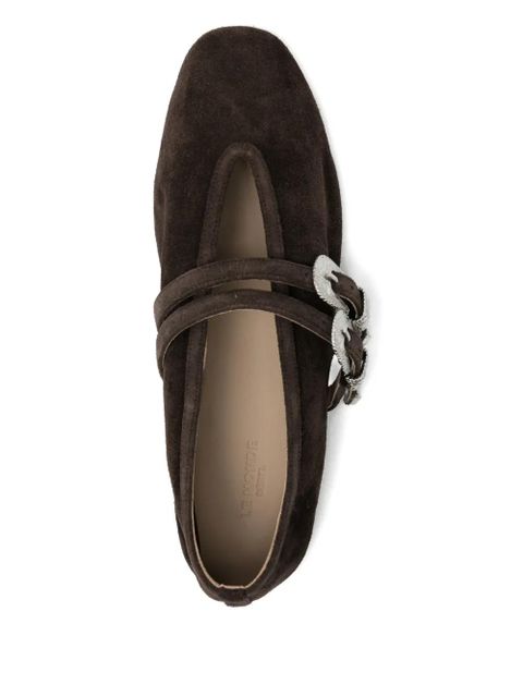 Le Monde Beryl strap buckle ballet flats - PEPE BROWN