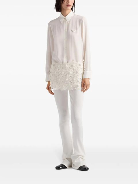 Prada crêpe de chine shirt - F0304 Neutral - zdjęcie produktu nr 2