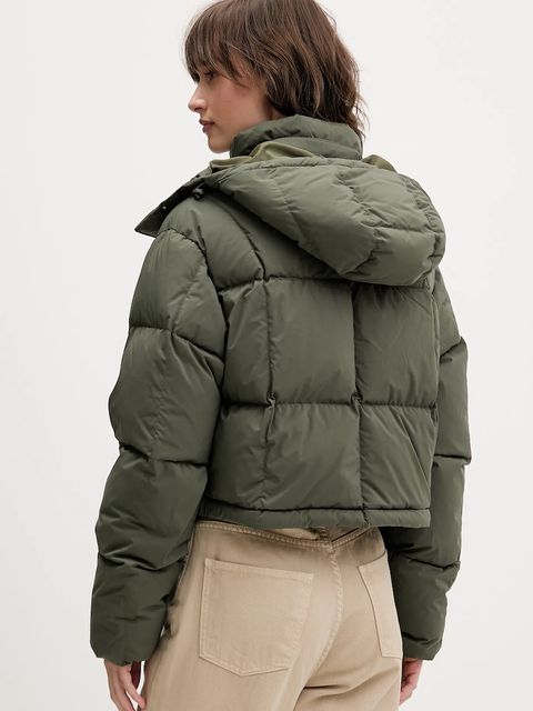 Tommy Jeans kurtka puchowa kolor zielony zimowa oversize DW0DW21624