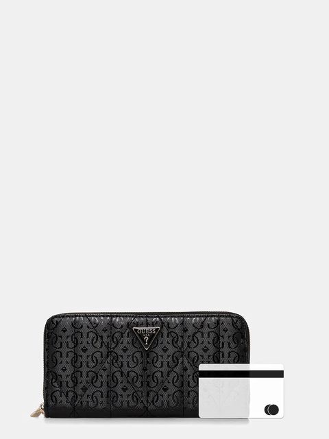 Guess portfel ALDINA damski kolor czarny SWGG96 63146