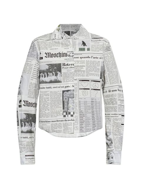 Moschino newspaper-print shirt - White - zdjęcie produktu nr 1