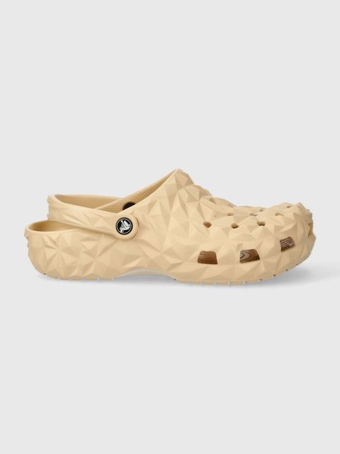 Crocs klapki Classic Geometric Clog kolor beżowy 209563