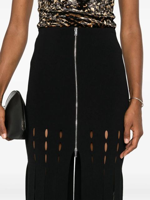 Nanushka fringed midi skirt - Black