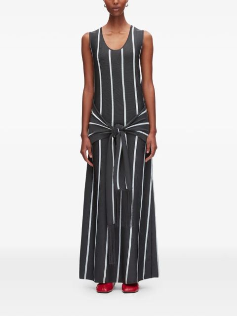 3.1 Phillip Lim striped tassel midi dress - Grey
