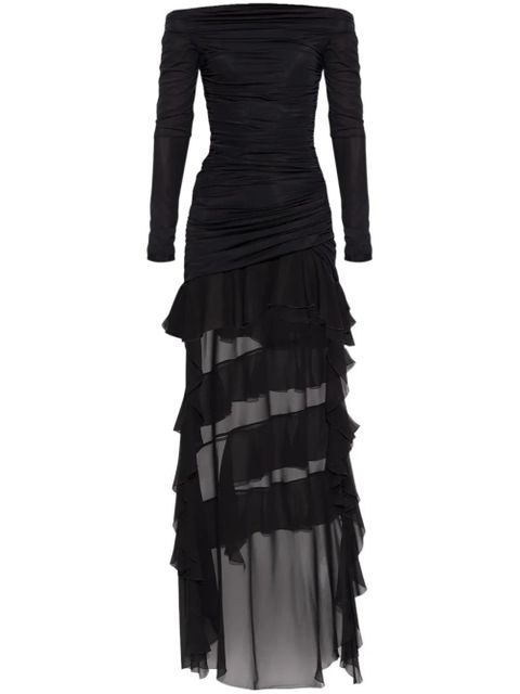 Blumarine off-shoulder mini dress - Black - zdjęcie produktu nr 1