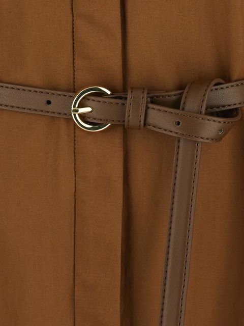 Max Mara Tlecito belted tiered shirt midi dress - Brown