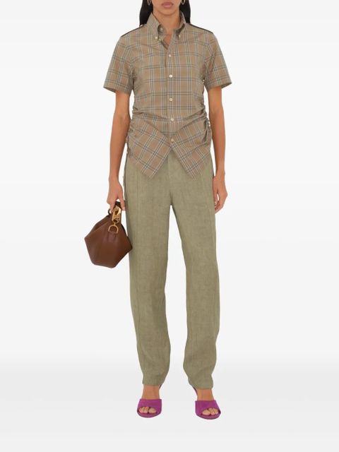 Burberry checkered cotton shirt - Neutrals - zdjęcie produktu nr 2
