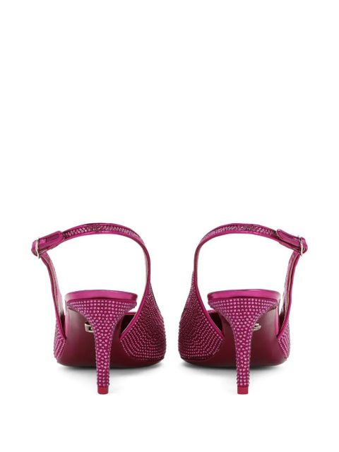 Dolce & Gabbana 60mm rhinestone-embellished slingback pumps - Pink