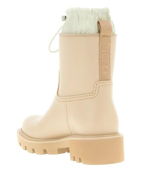 Moncler Kickstream drawstring logo-patch rain boots - Neutrals