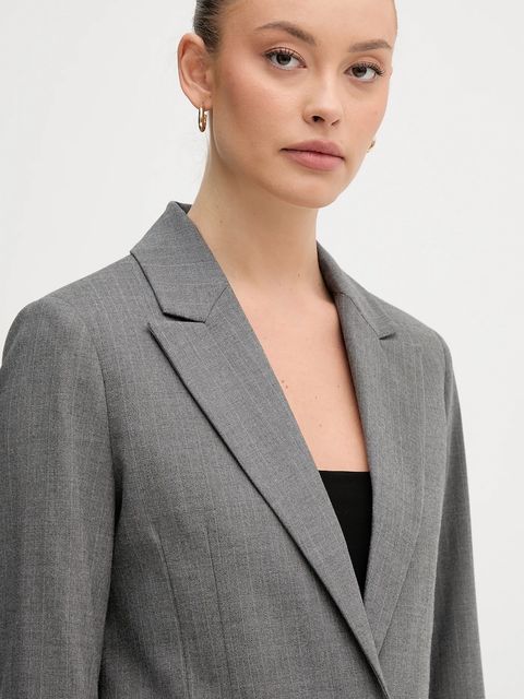 United Colors of Benetton marynarka kolor szary jednorzędowa wzorzysta 2X8MDW02H - zdjęcie produktu nr 2