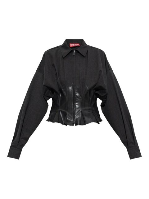Diesel G-anbu zip pleated jacket - Black - zdjęcie produktu nr 1