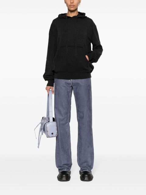 Maison Margiela four-stitch logo wool blend hoodie - Grey