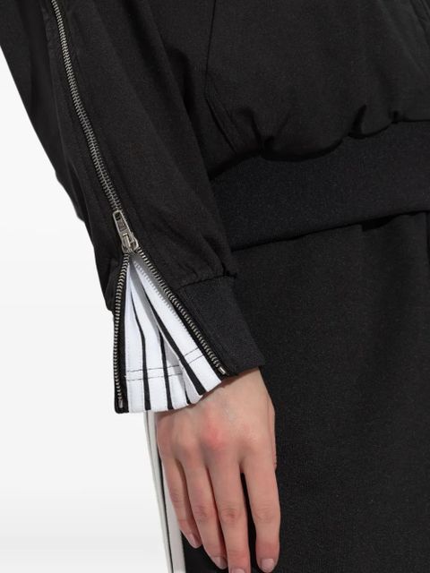 Balenciaga zip-up hooded jacket - Black