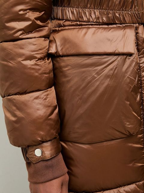 Answear.LAB kurtka kolor brązowy zimowa