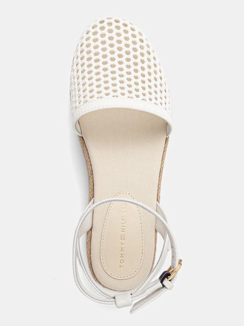 Tommy Hilfiger espadryle KNIT MESH ESPADRILLE PLATFORM kolor beżowy na platformie FW0FW08743