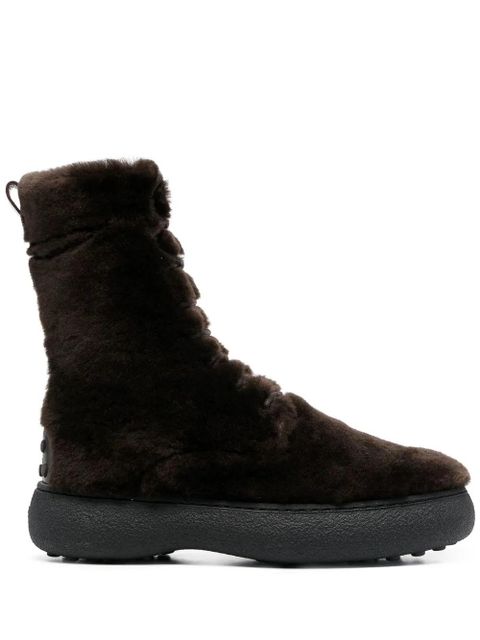 Tod's WG lace-up ankle boots - Brown - zdjęcie produktu nr 1