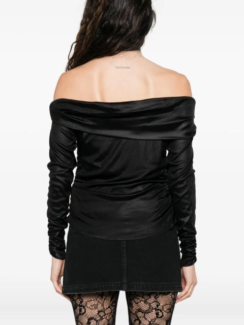 ISABEL MARANT Enesa off-shoulder ruched top - Black