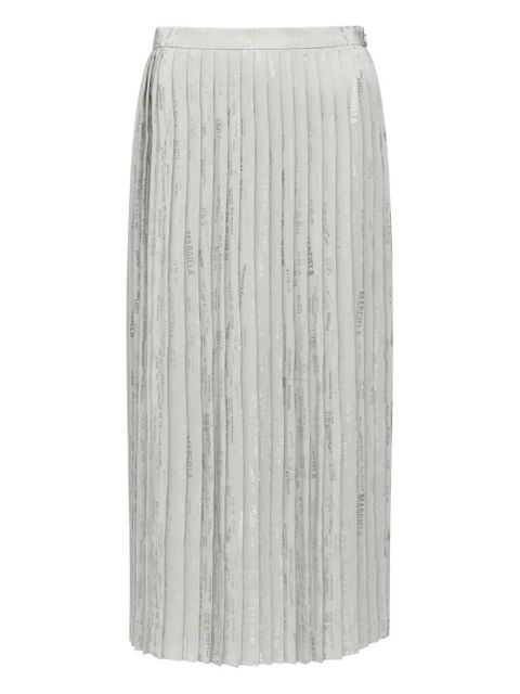 MM6 Maison Margiela pleated straight skirt - Grey - zdjęcie produktu nr 1