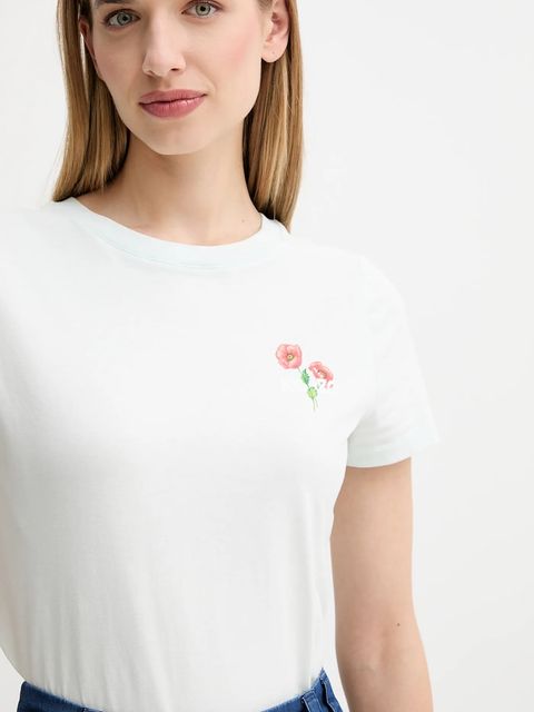 Kenzo t-shirt bawełniany damski kolor biały FF62TS2564SO