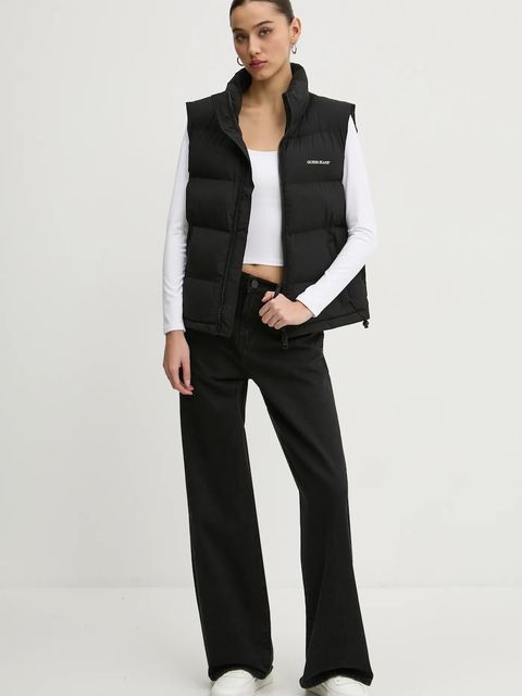 Guess Jeans bezrękawnik damski kolor czarny zimowy W4BN59 WGII2