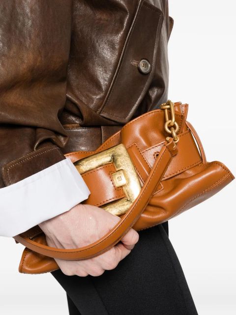 Balmain buckle-chain leather tote bag - Brown - zdjęcie produktu nr 2