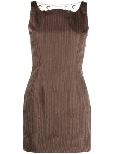 Marine Serre Regenerated moire minidress - Brown - zdjęcie produktu nr 1