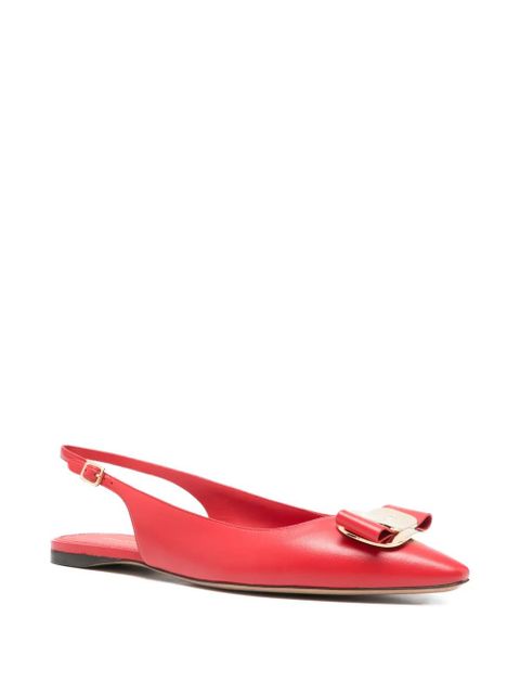 Ferragamo Zelmy bow ballet flats - Red - zdjęcie produktu nr 2