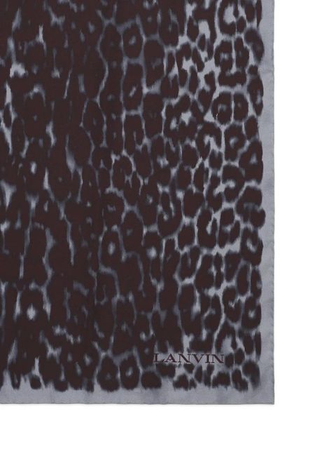 Lanvin animal-print scarf - Grey